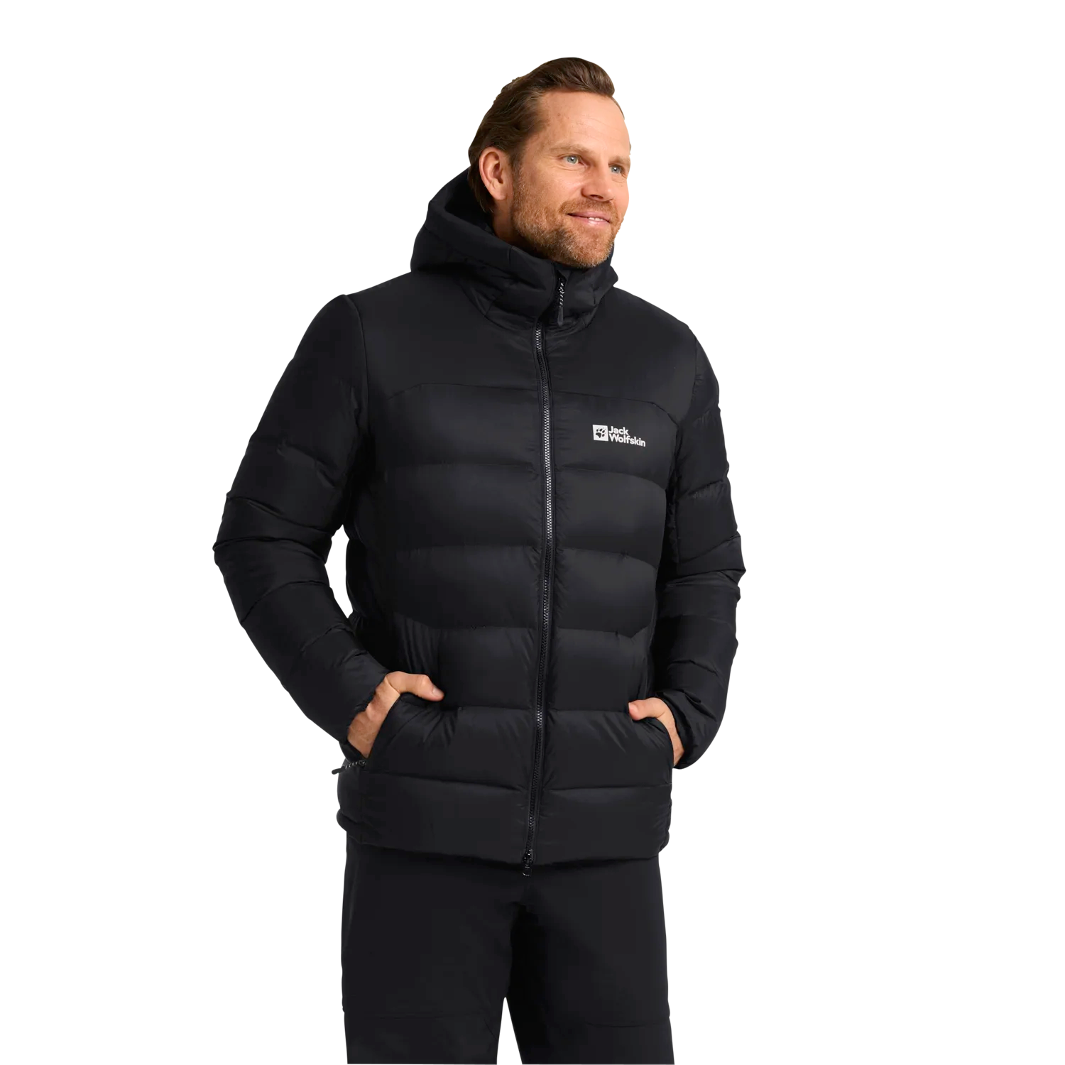 Jack Wolfskin Men's Nebelhorn Down Hoody - Miesten untuvatakki Musta 17