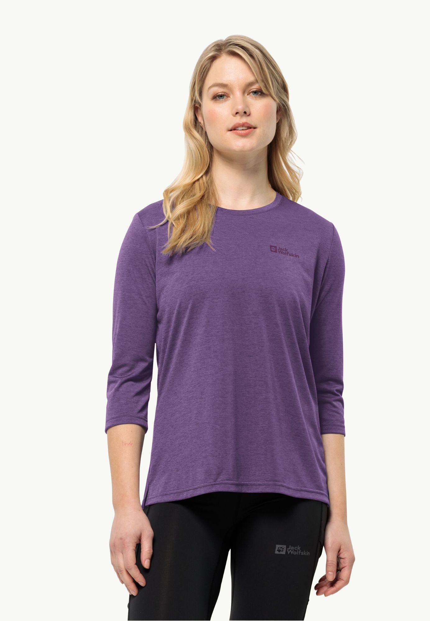 Jack Wolfskin Women's Crosstrail 3/4 Shirt Violet 02