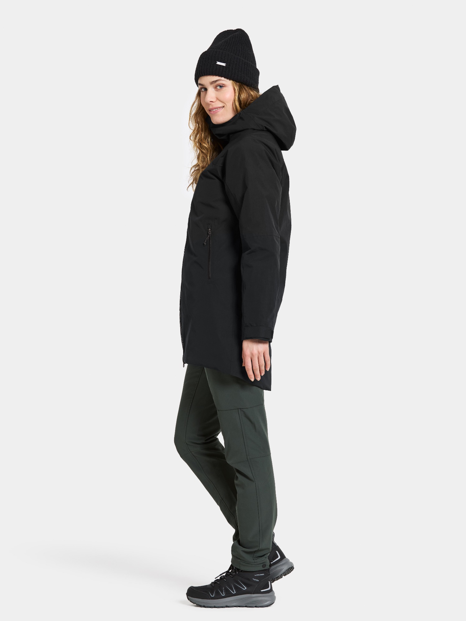 Didriksons Women's Marget Parka - Naisten talvitakki Musta 11
