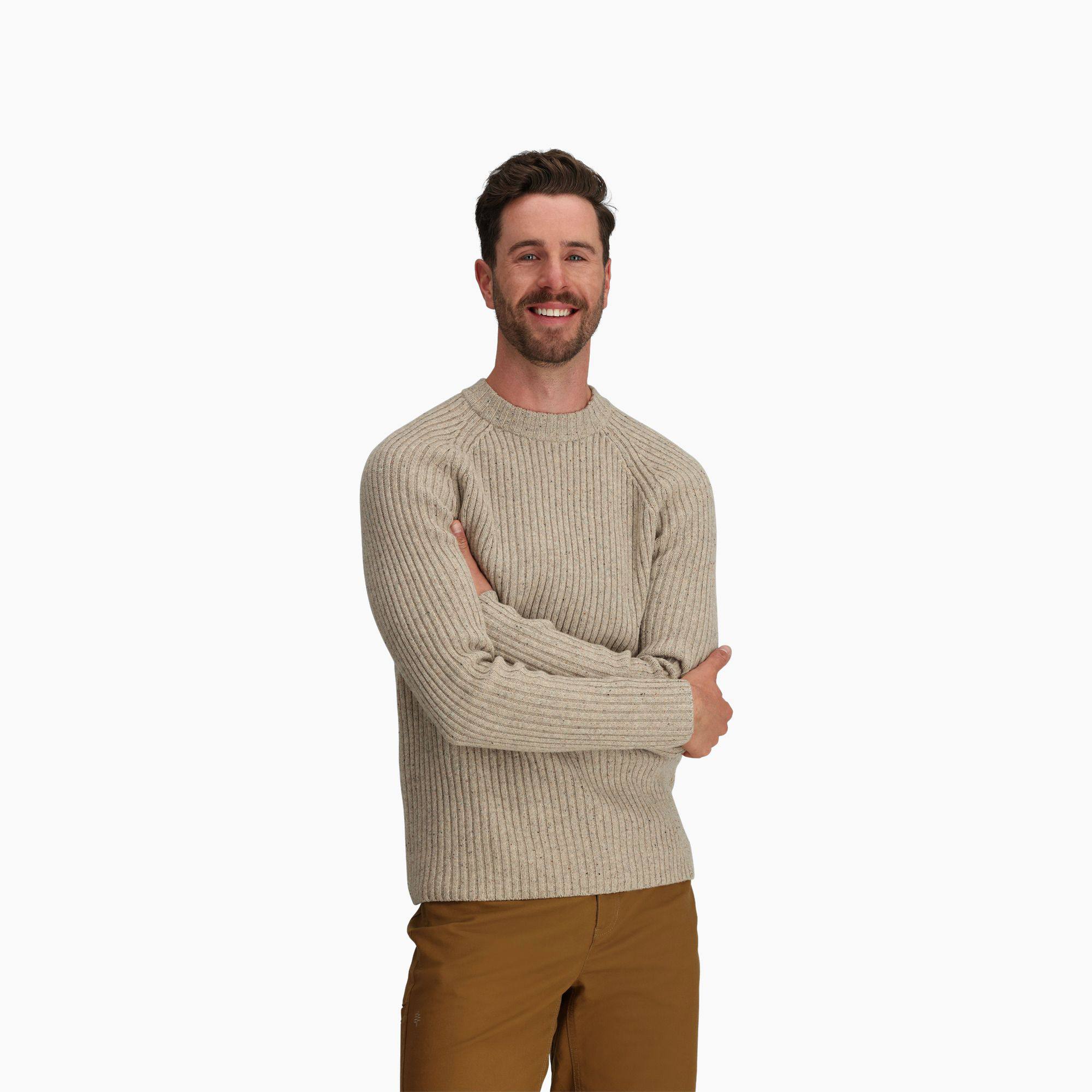 Royal Robbins Men's Rockcraft Wool Crew Long Sleeve Sand 02