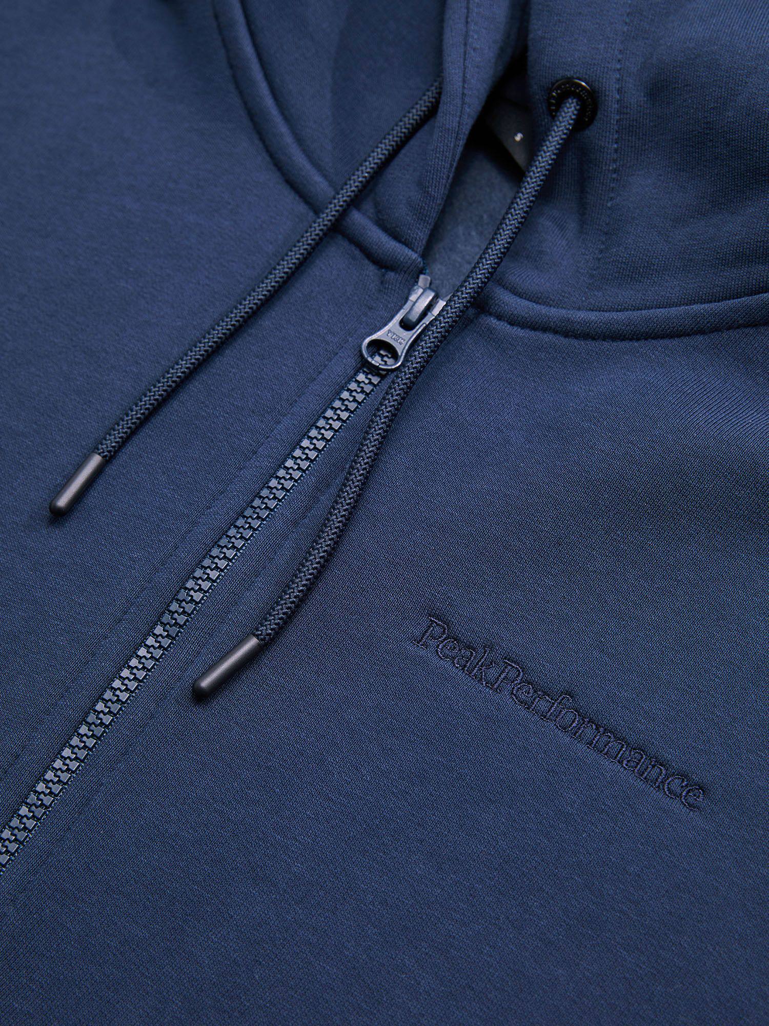 Peak Performance Women's Original Small Logo Zip Hood Dark blue 04