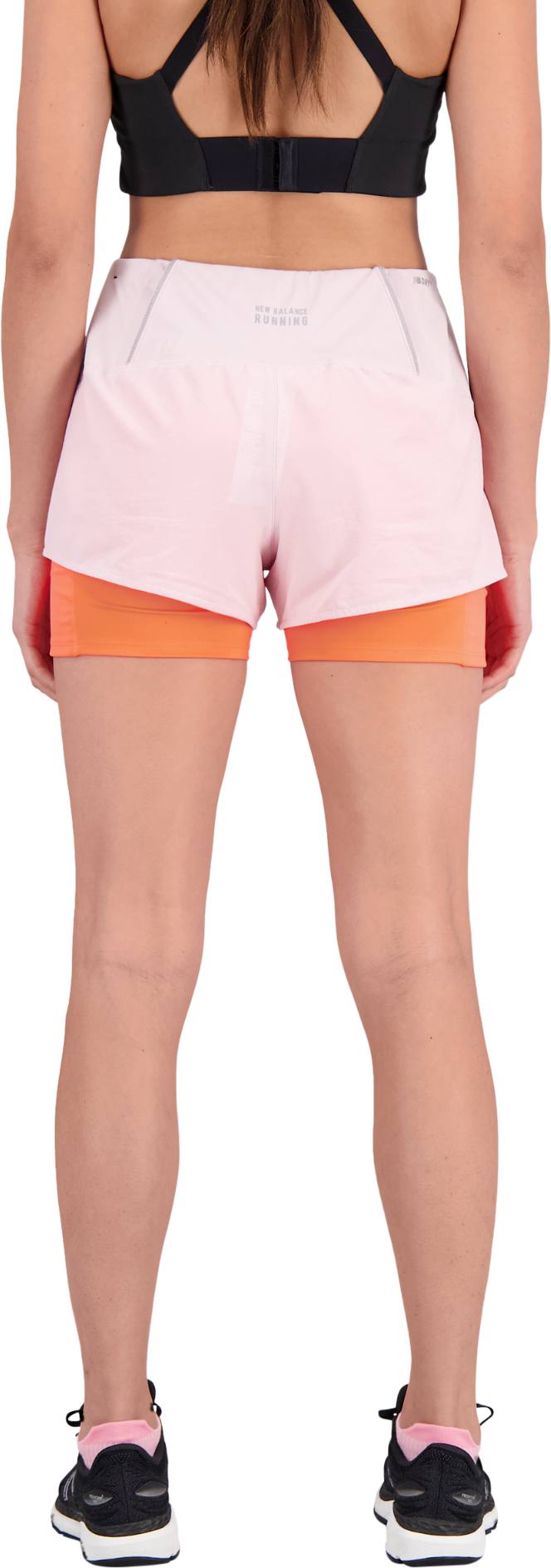 New Balance Women's Print Impact Run 2in1 Shorts Pink 06