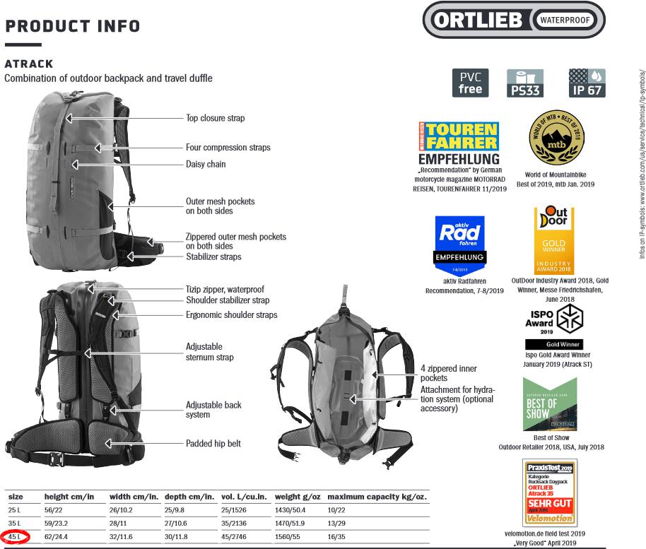 Ortlieb Atrack 45 Black 03