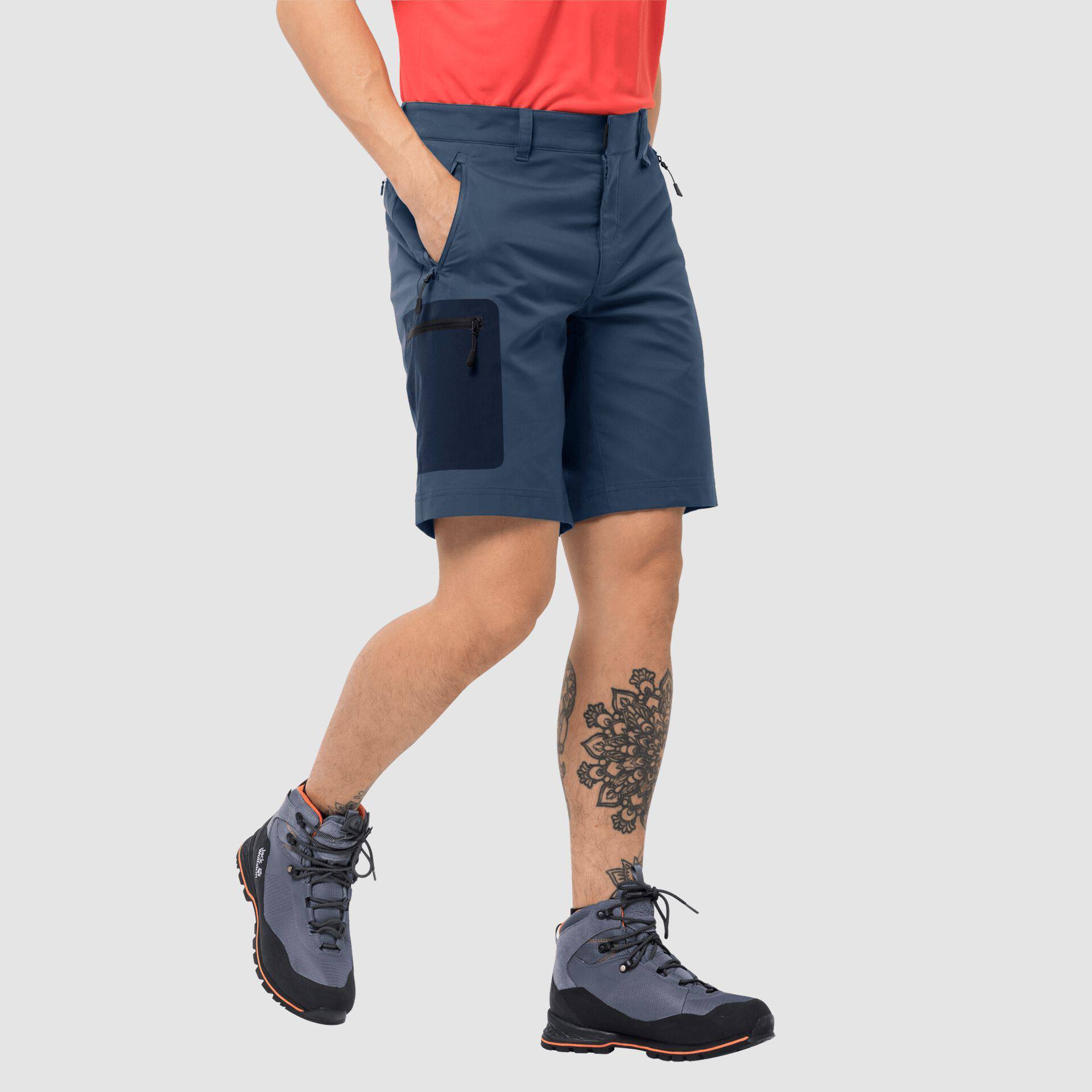 Jack Wolfskin Active Track Shorts Men Blue 02