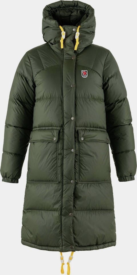 Fjällräven Women's Expedition Long Down Parka Deep Forest 01