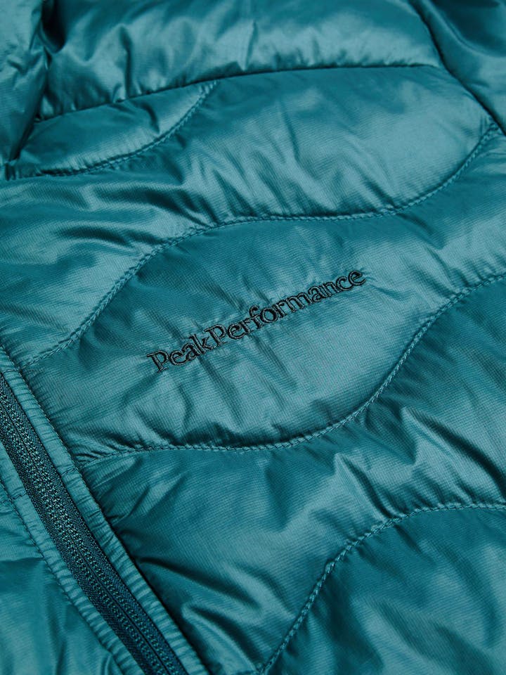 Peak Performance Men's Helium Down Hood Jacket Hydro Fresh - Infinity Teel 02