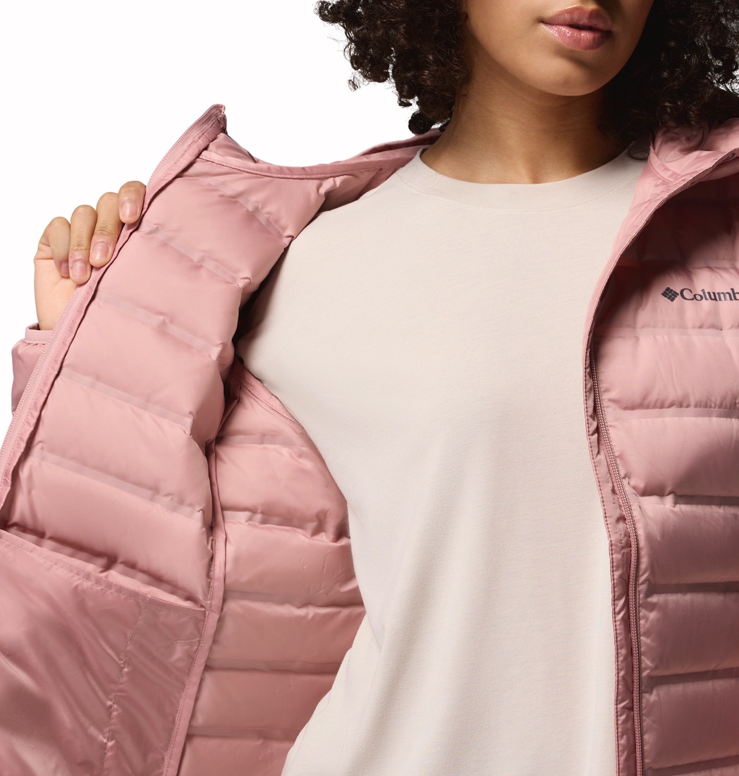 Columbia Women's Lake22 II Down Hood - Naisten untuvatakki Red Lily 05