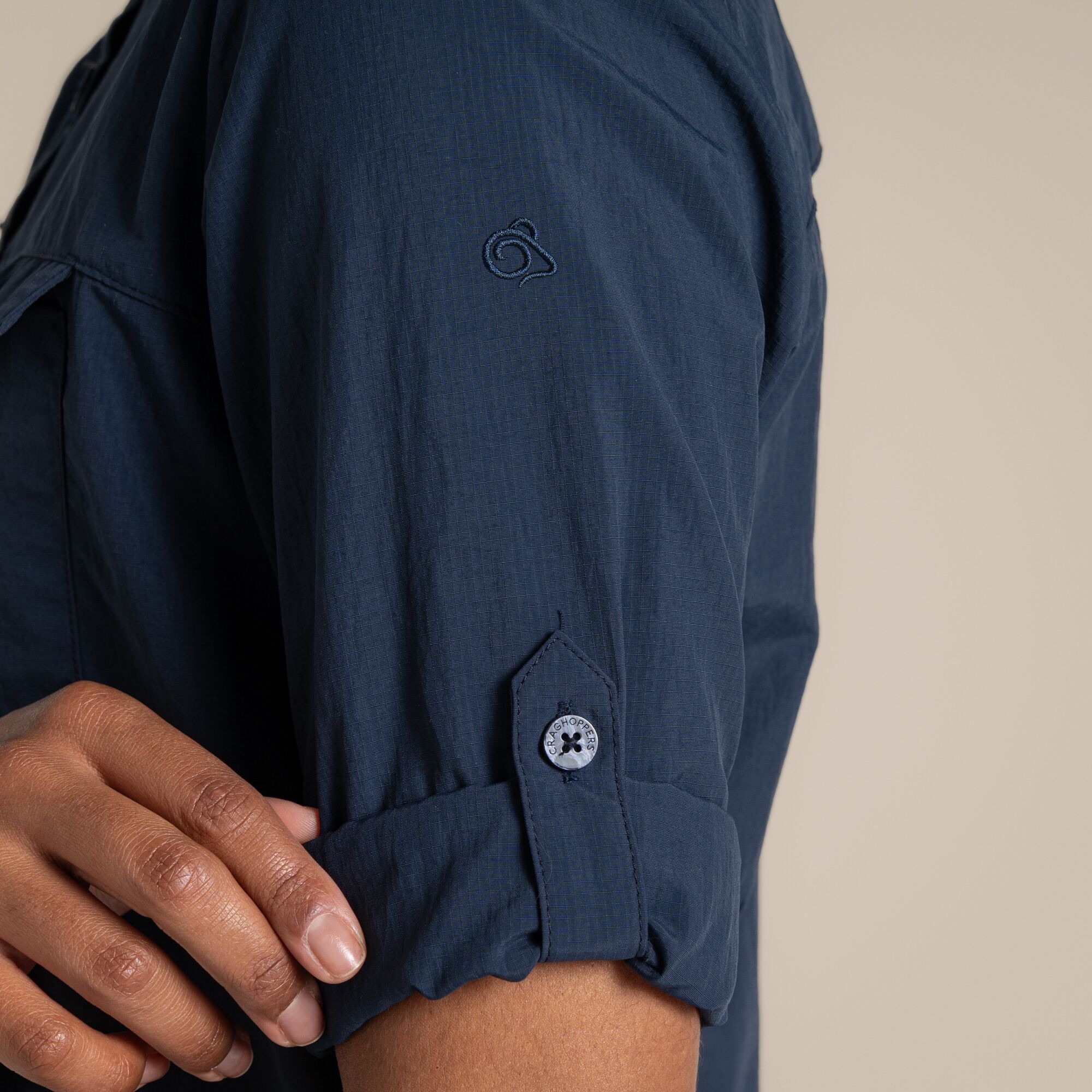 Craghoppers Women's Nosilife Adventure Long Sleeve III Shirt Navy 10