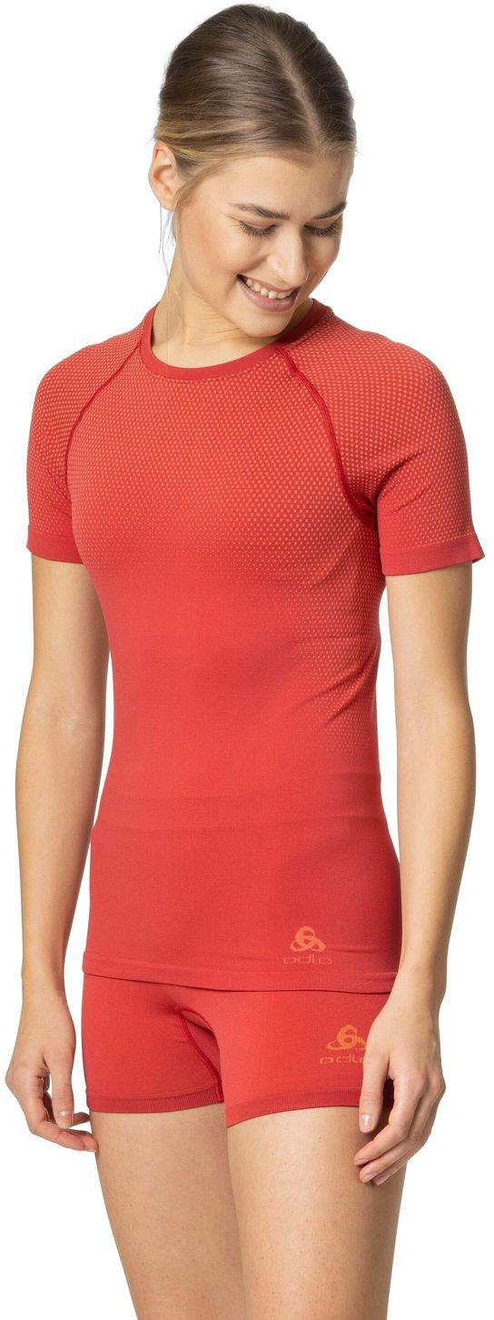 Odlo Women's Performance Light Eco Crew Short Sleeve Punainen 05