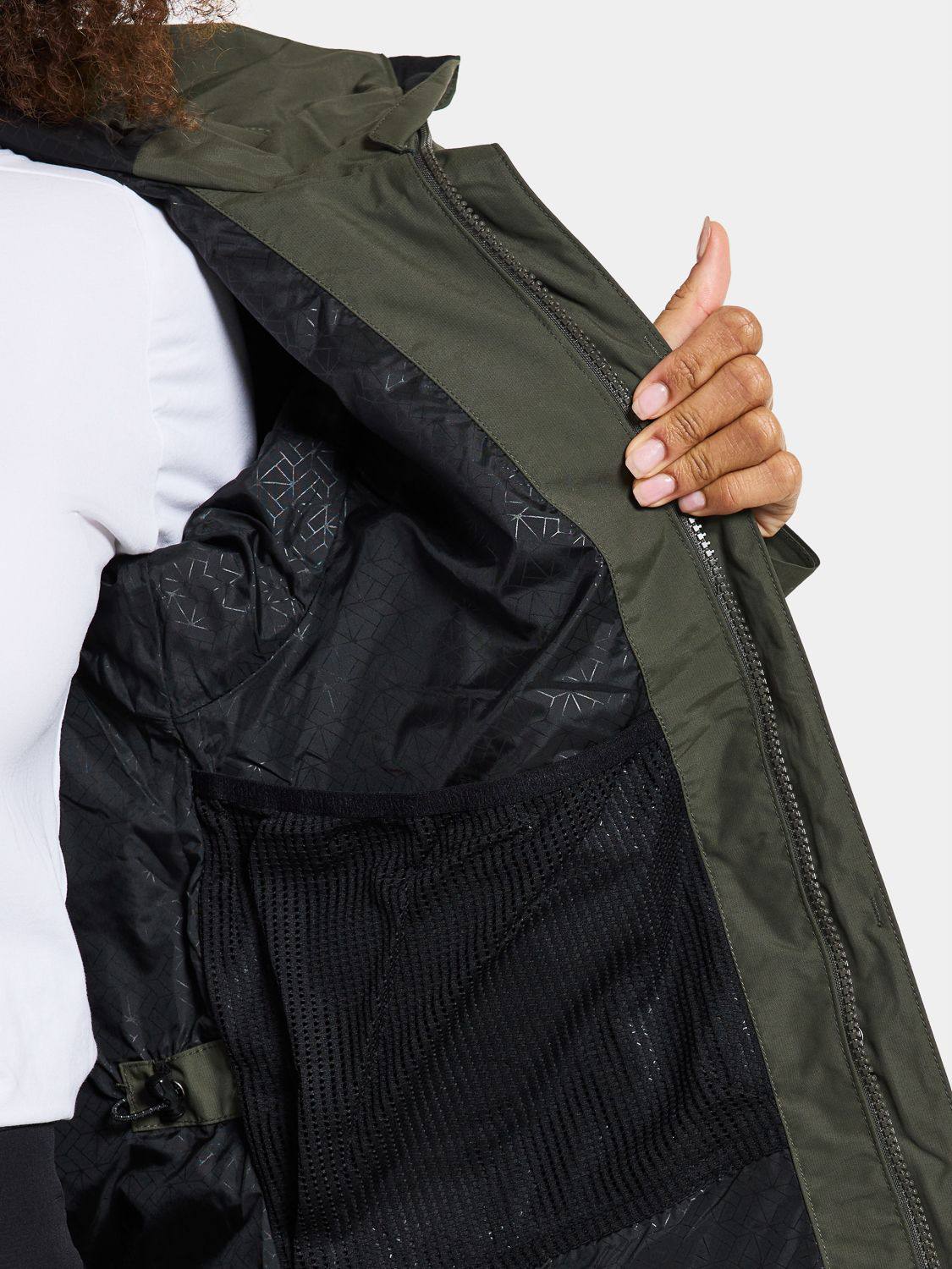 Didriksons Women's Thelma 10 Parka Tummanvihreä 09