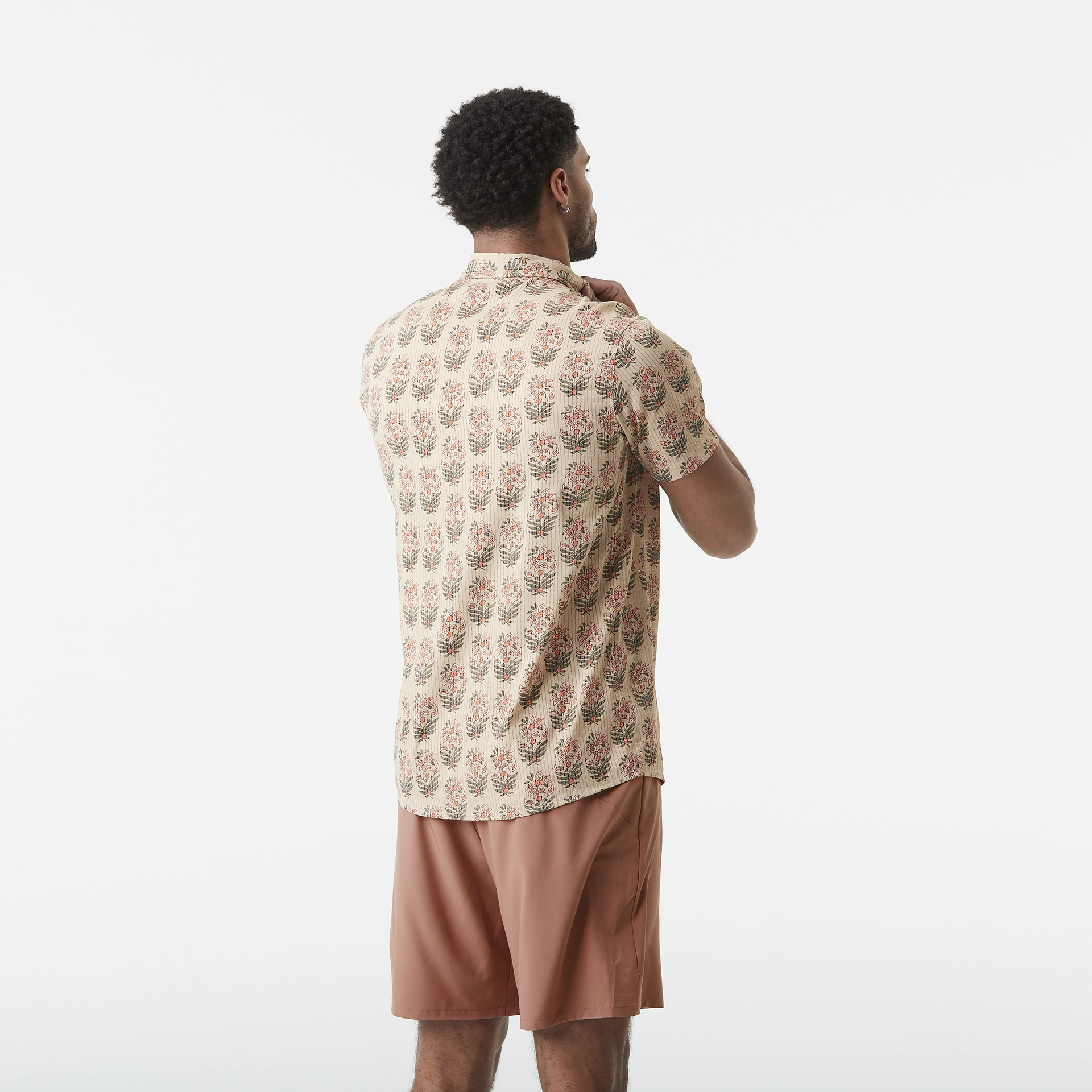 Picture Organic Clothing Men's Klivox Printed Short Sleeve Shirt Red 04