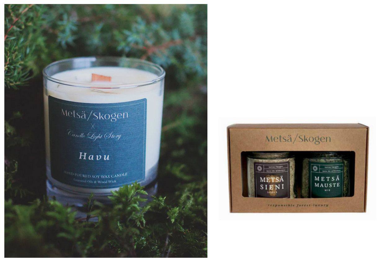 Metsä/Skogen Metsän Makuja Lahjasetti Havu 500g Soijavahakynttilä  01