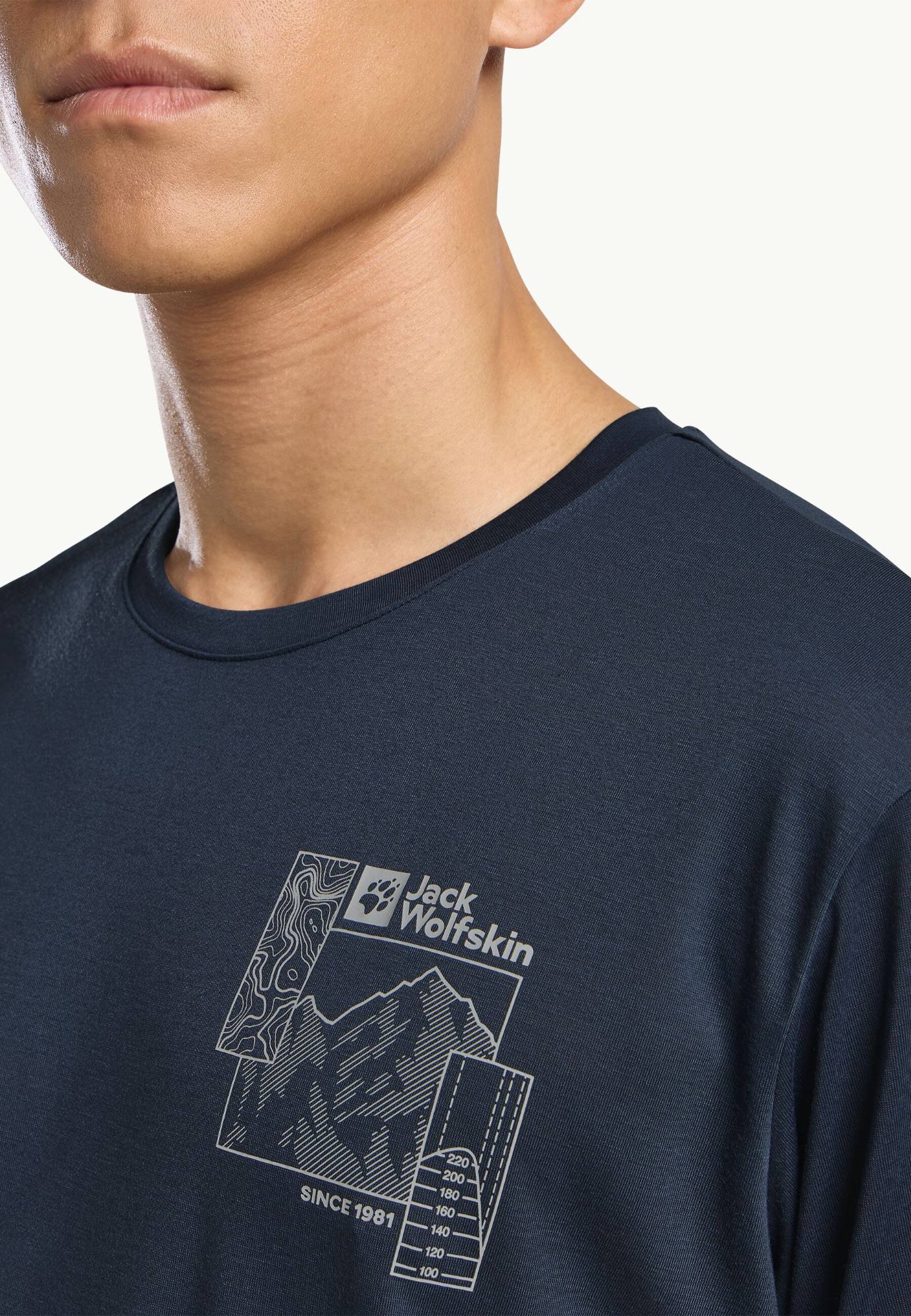 Jack Wolfskin Men's Vonnan Graphic Tee Midnight Sky 06