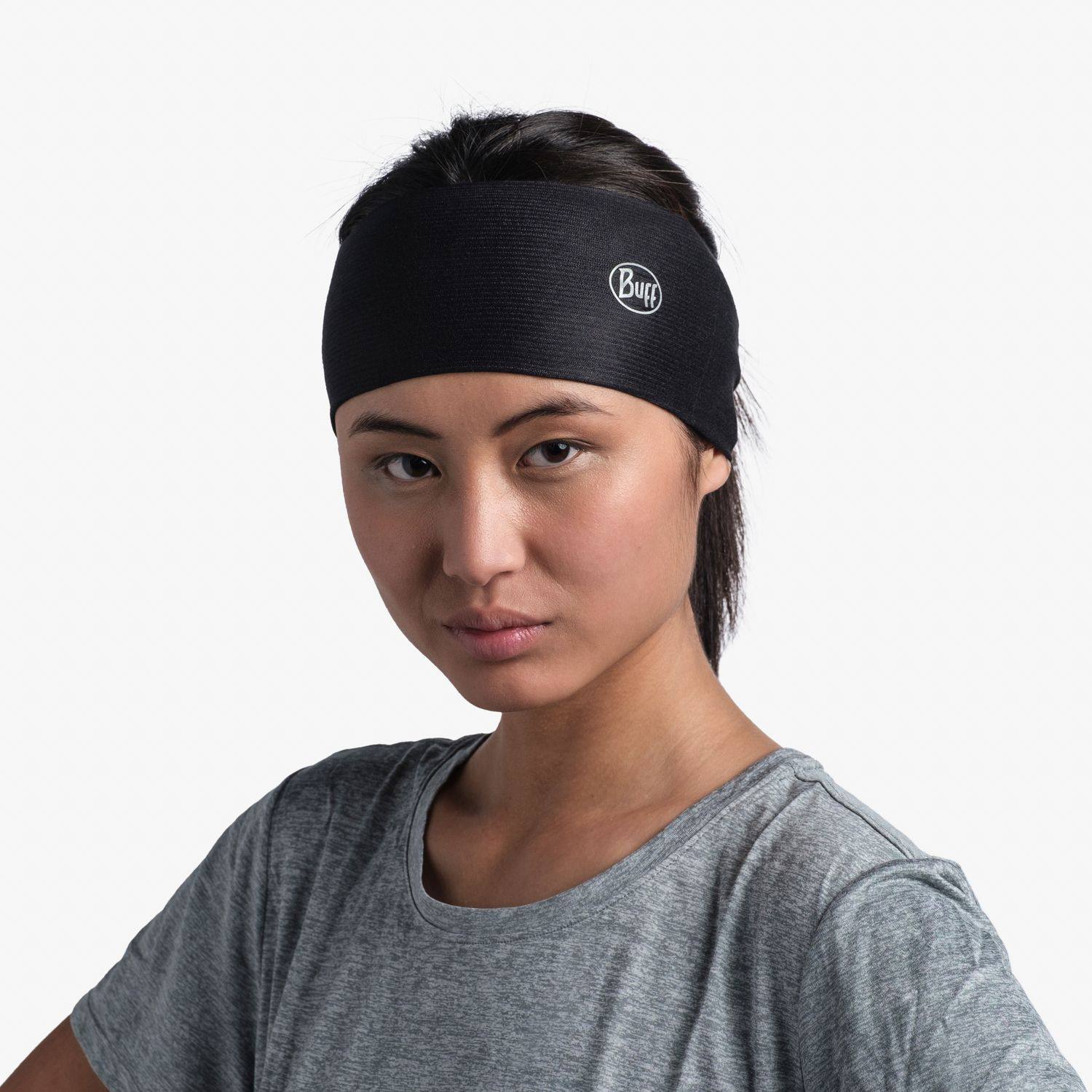 Buff Coolnet UV Ellipse Headband Black Solid  05