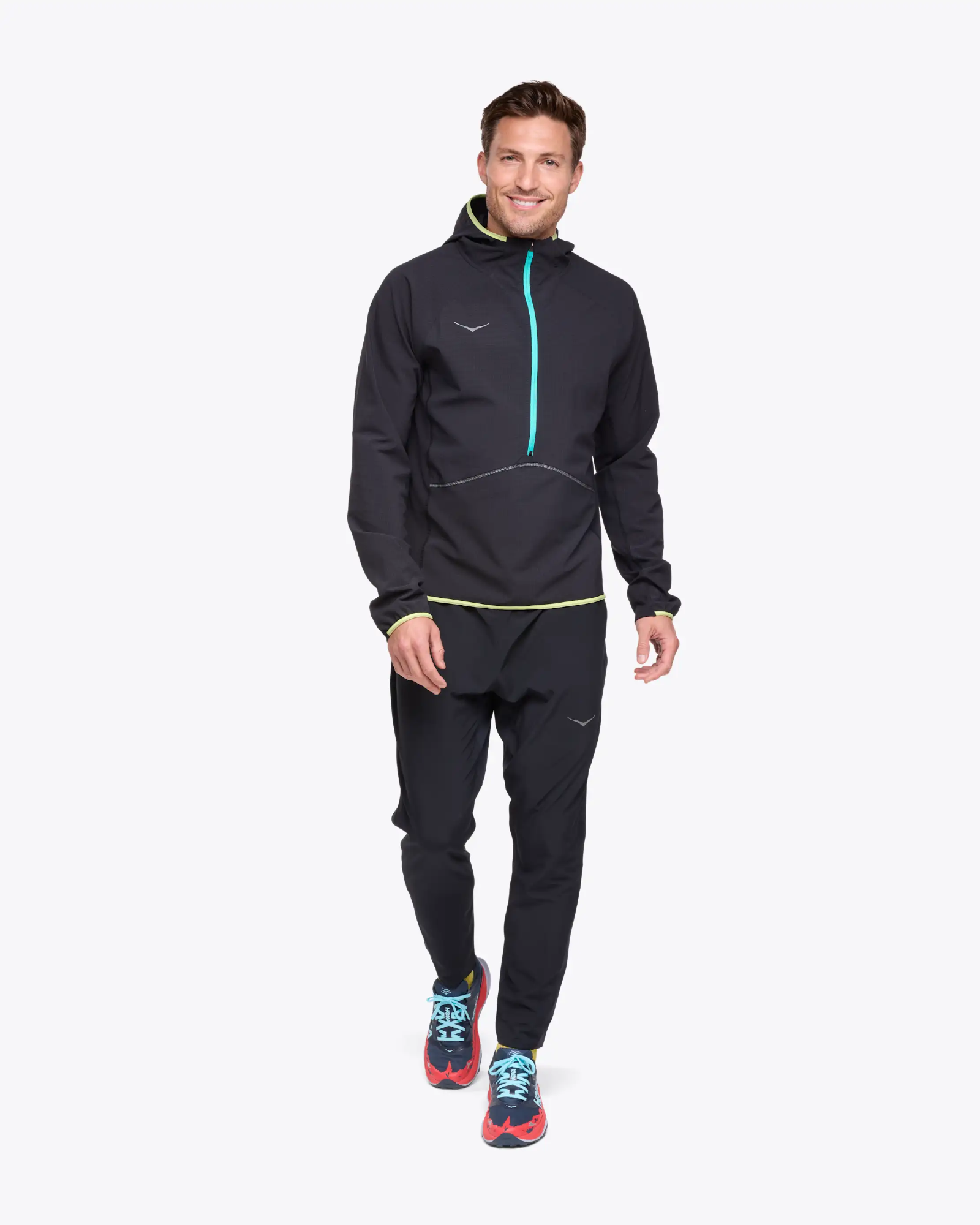 Hoka Men's Skyglow Half Zip Black 03