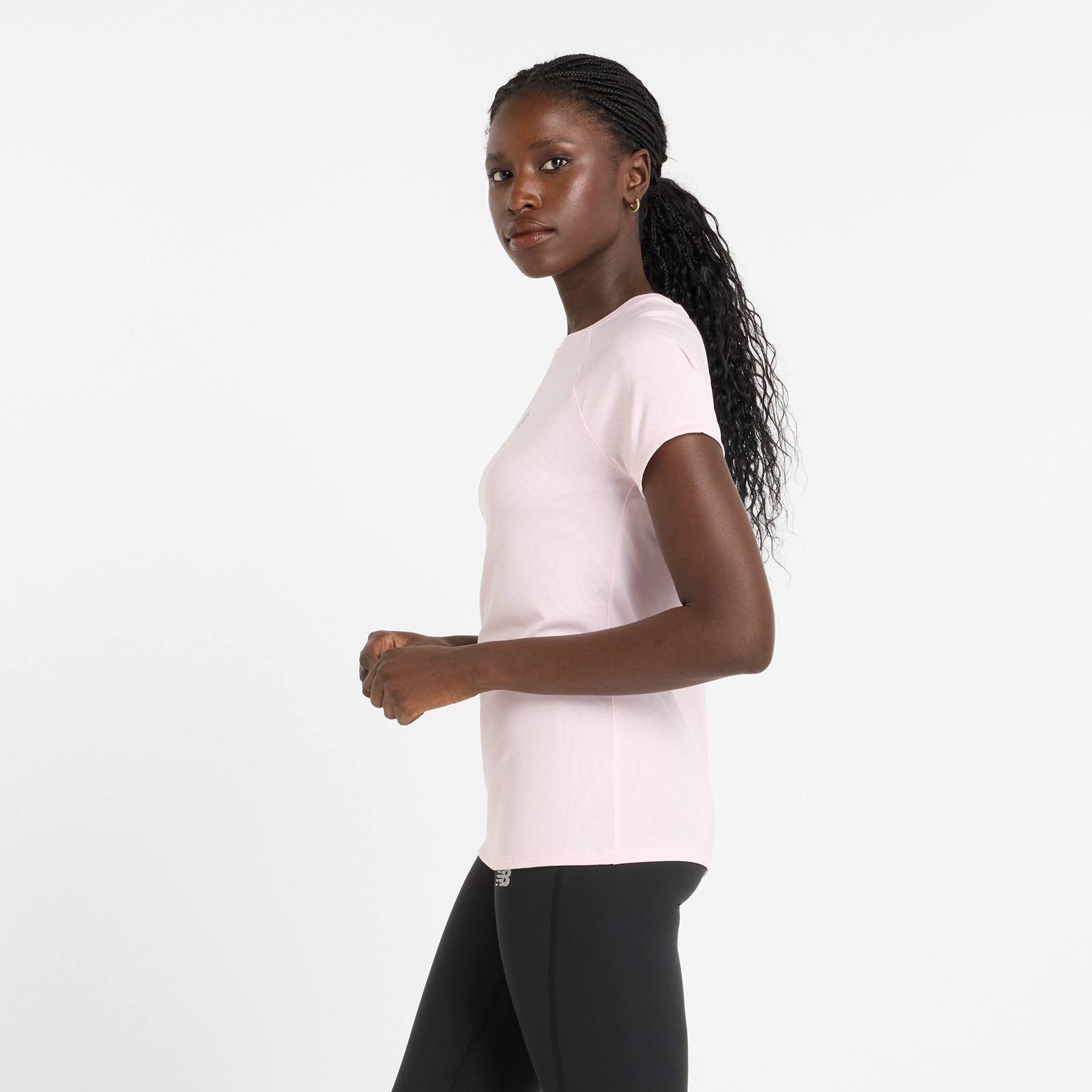 New Balance Women's Seasonal Jacquard Tee Pink Rose 07