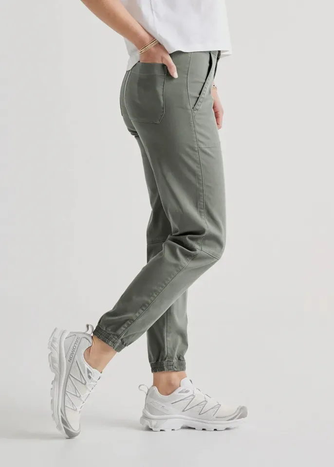 Duer Women's Live Lite Hi-rise Jogger Thyme 02