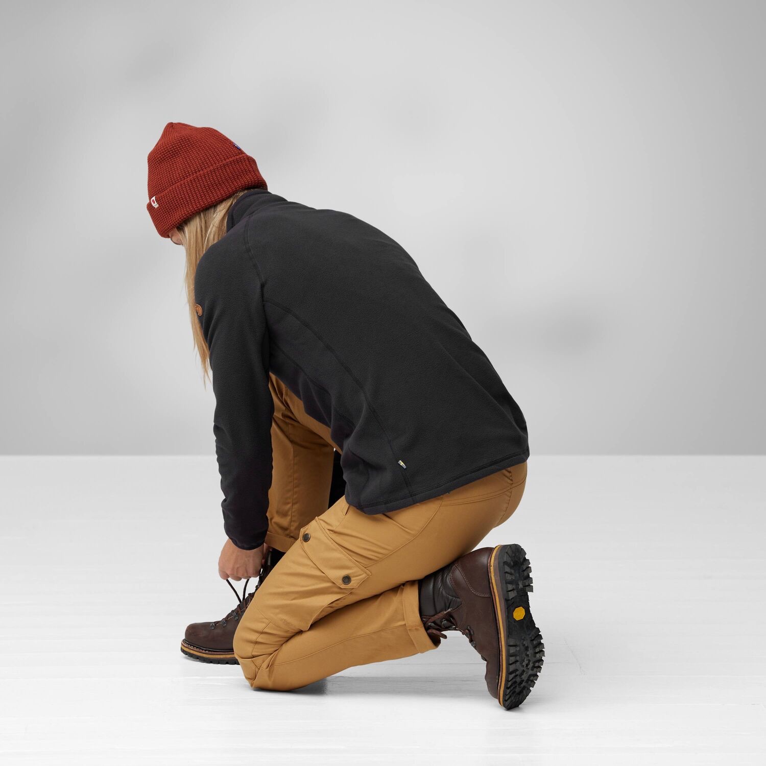 Fjällräven Women's Övik Lite Fleece Half Zip Black 03