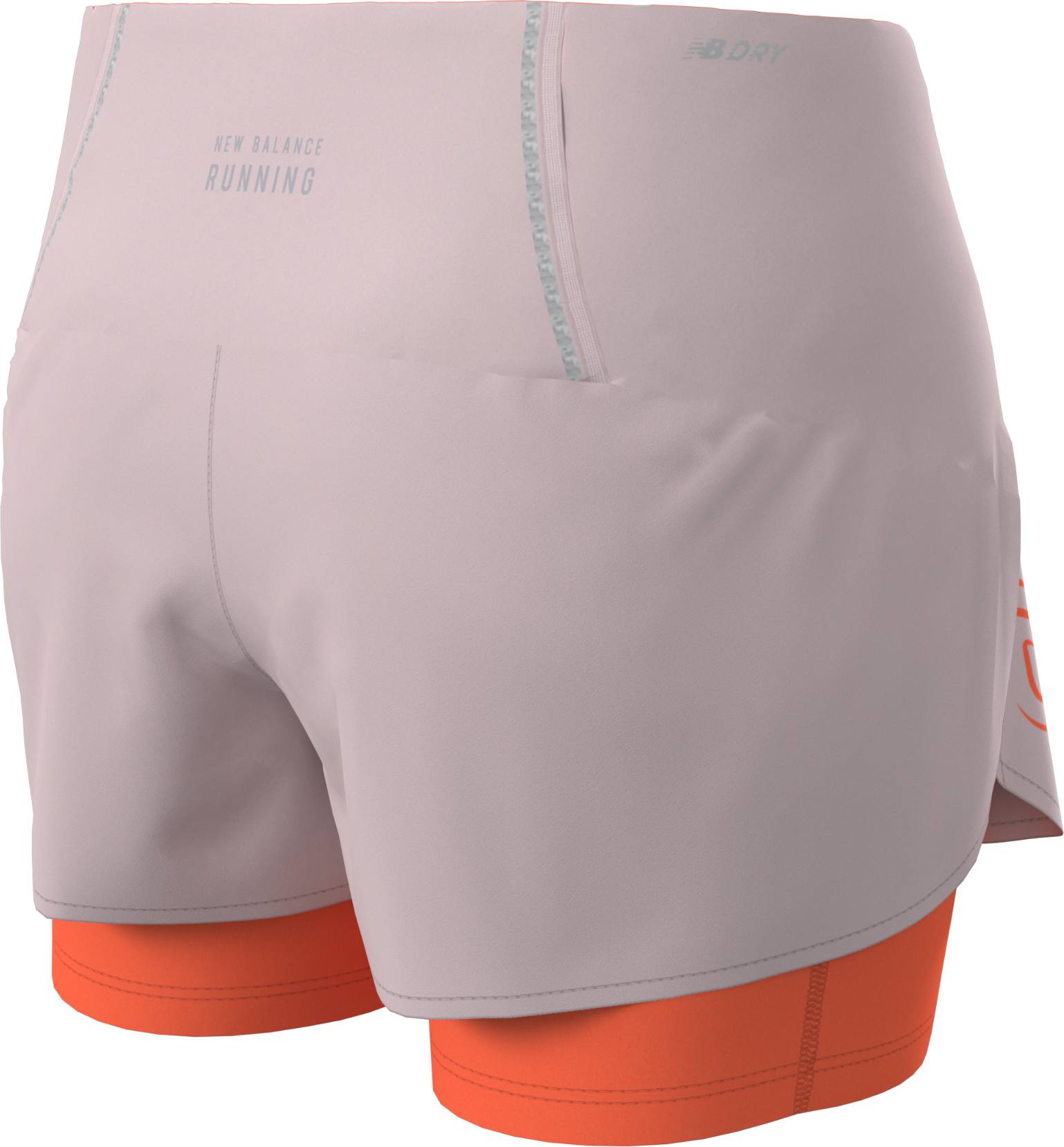 New Balance Women's Print Impact Run 2in1 Shorts Pink 08