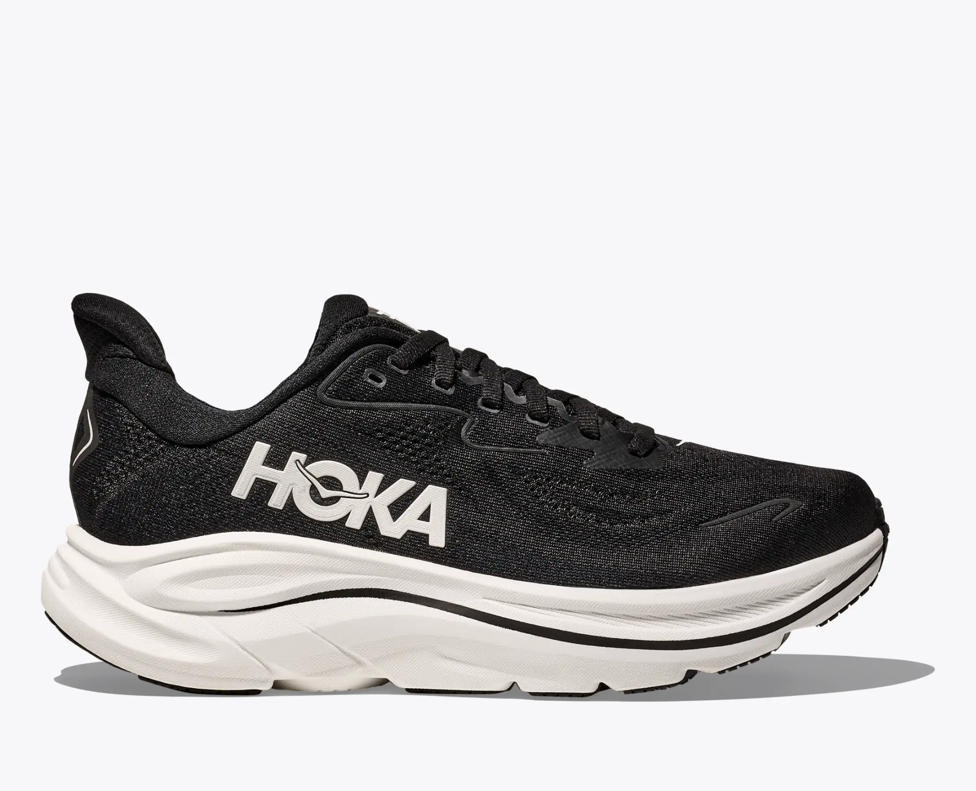 Hoka Women's Clifton 10 Wide Black / White 04