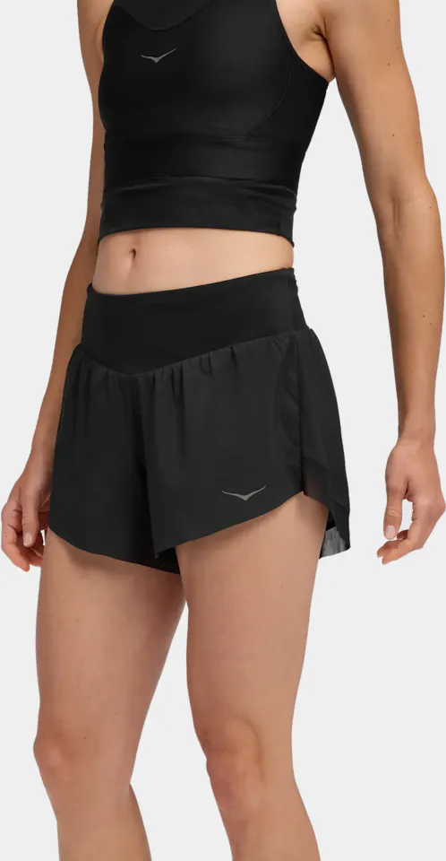 Hoka Women's Glide 4" Shorts Black 01