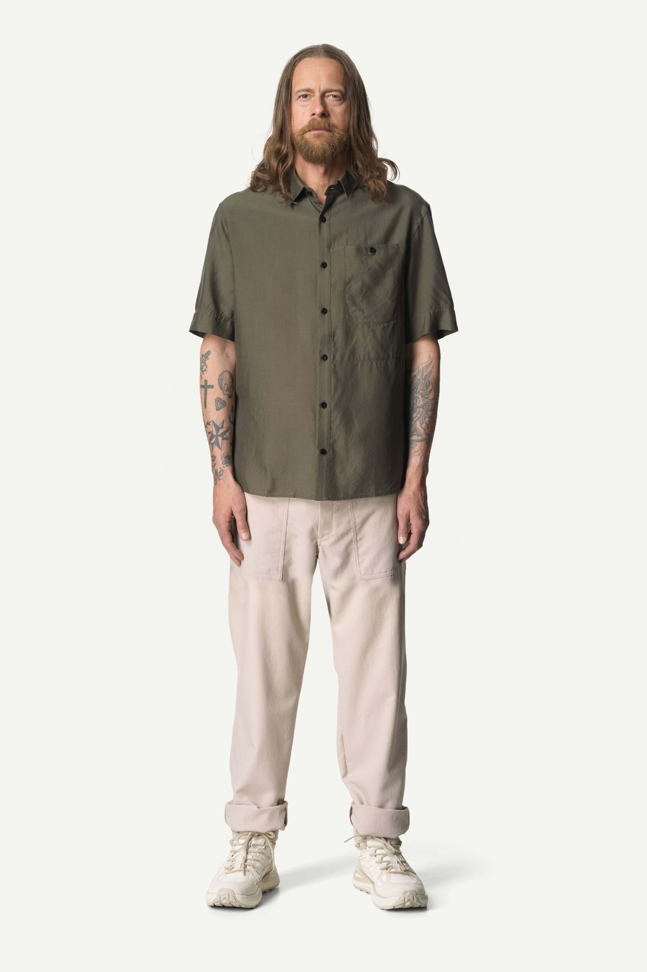 Houdini Men's Tree Short Sleeve Shirt Tummanvihreä 03