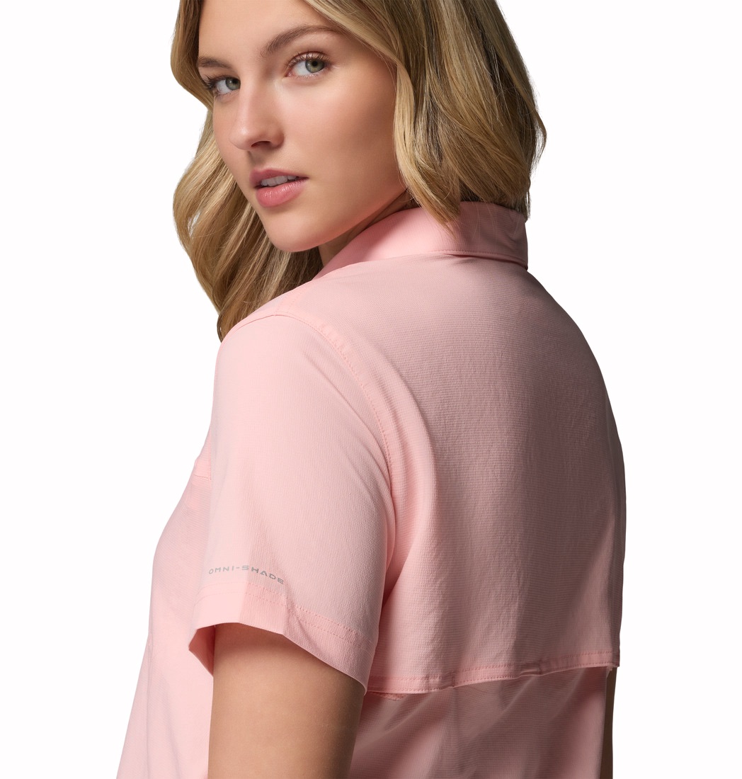 Columbia Women's Silver Ridge Utility II Short Sleeve Shirt Pink Sand 04