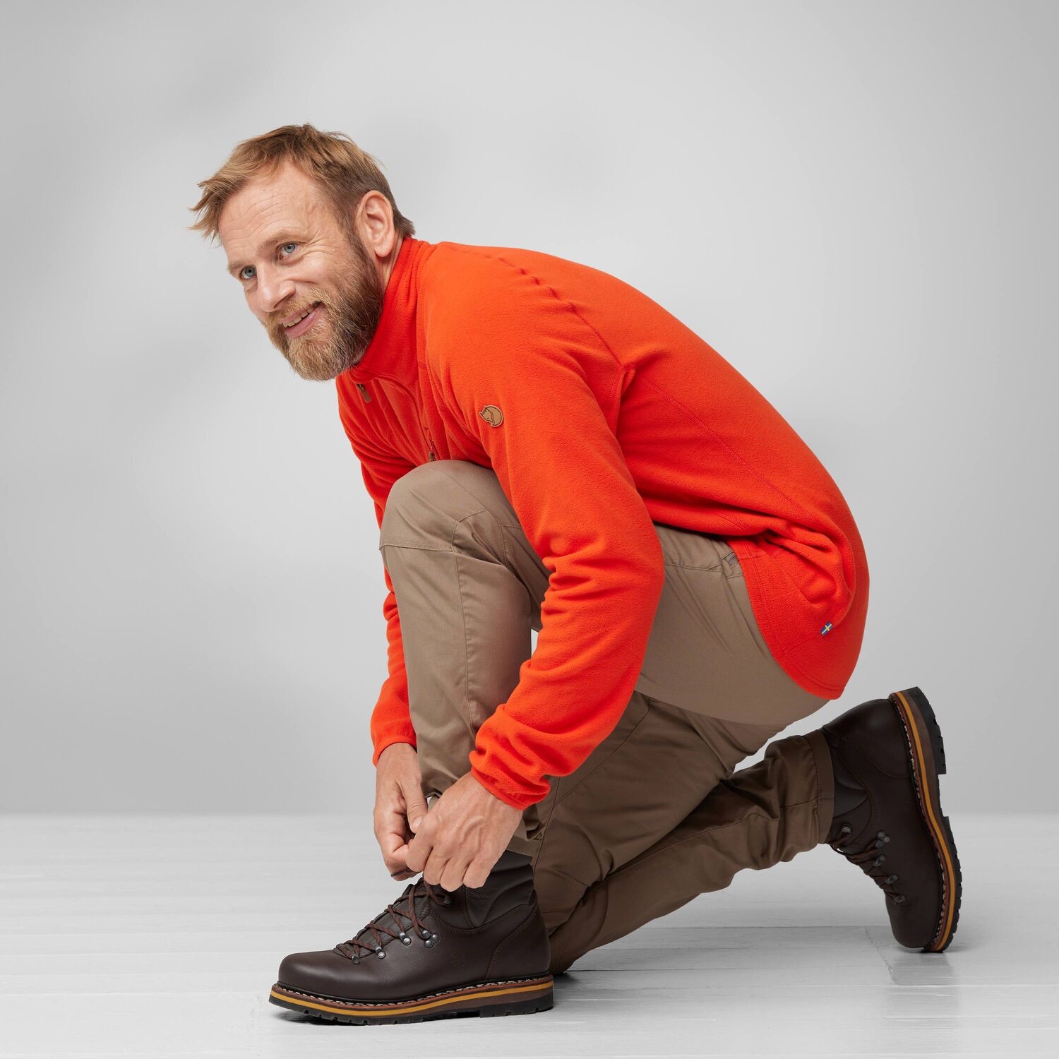 Fjällräven Men's Övik Lite Fleece Half Zip Black 09