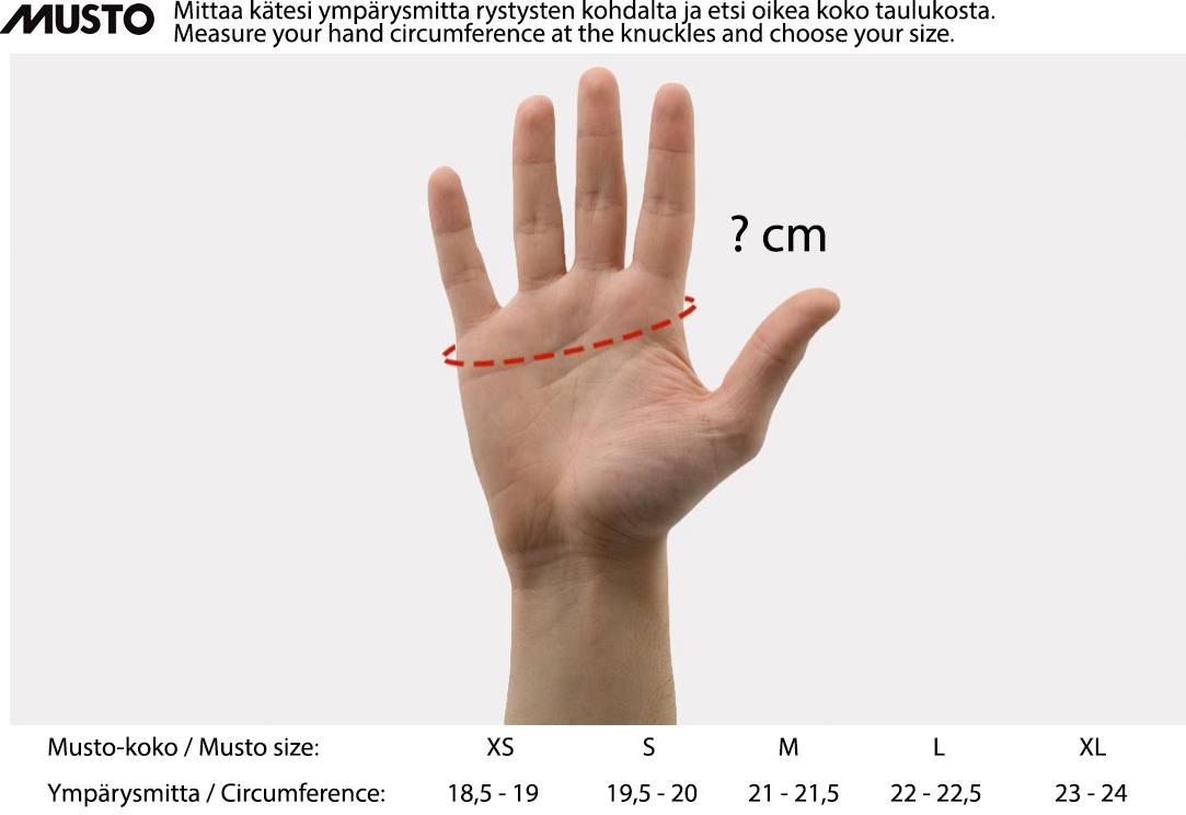 Musto Performance Short Finger Glove Musta 05