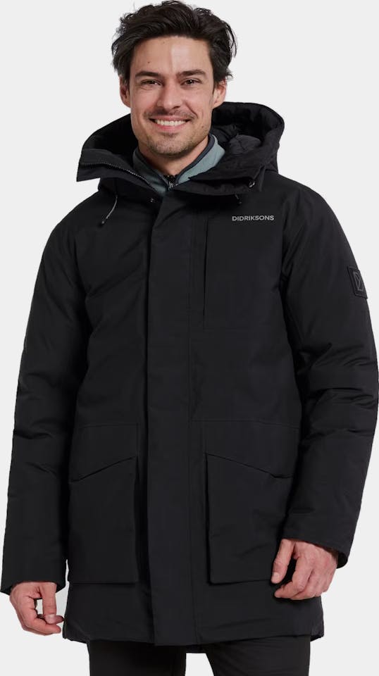 Didriksons Men's Akilles 2 Parka - Miesten talvitakki Musta 01