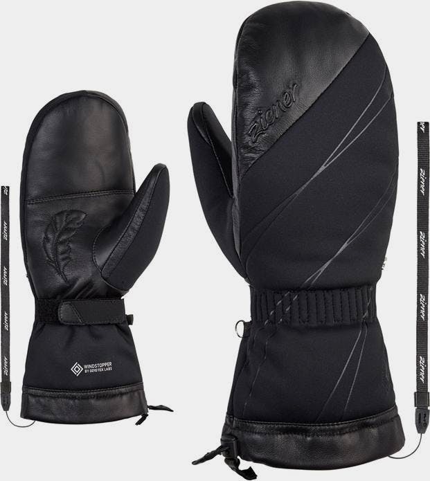 Ziener Women's Kliveo Windstopper Down Mitts Black 01