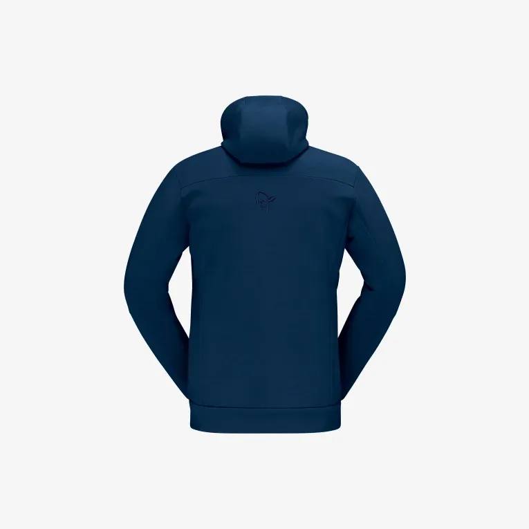Norrøna Men's Falketind Warmwool Stretch Zip Hood Indigo 04