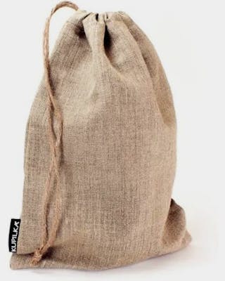 Linen bag with tag
