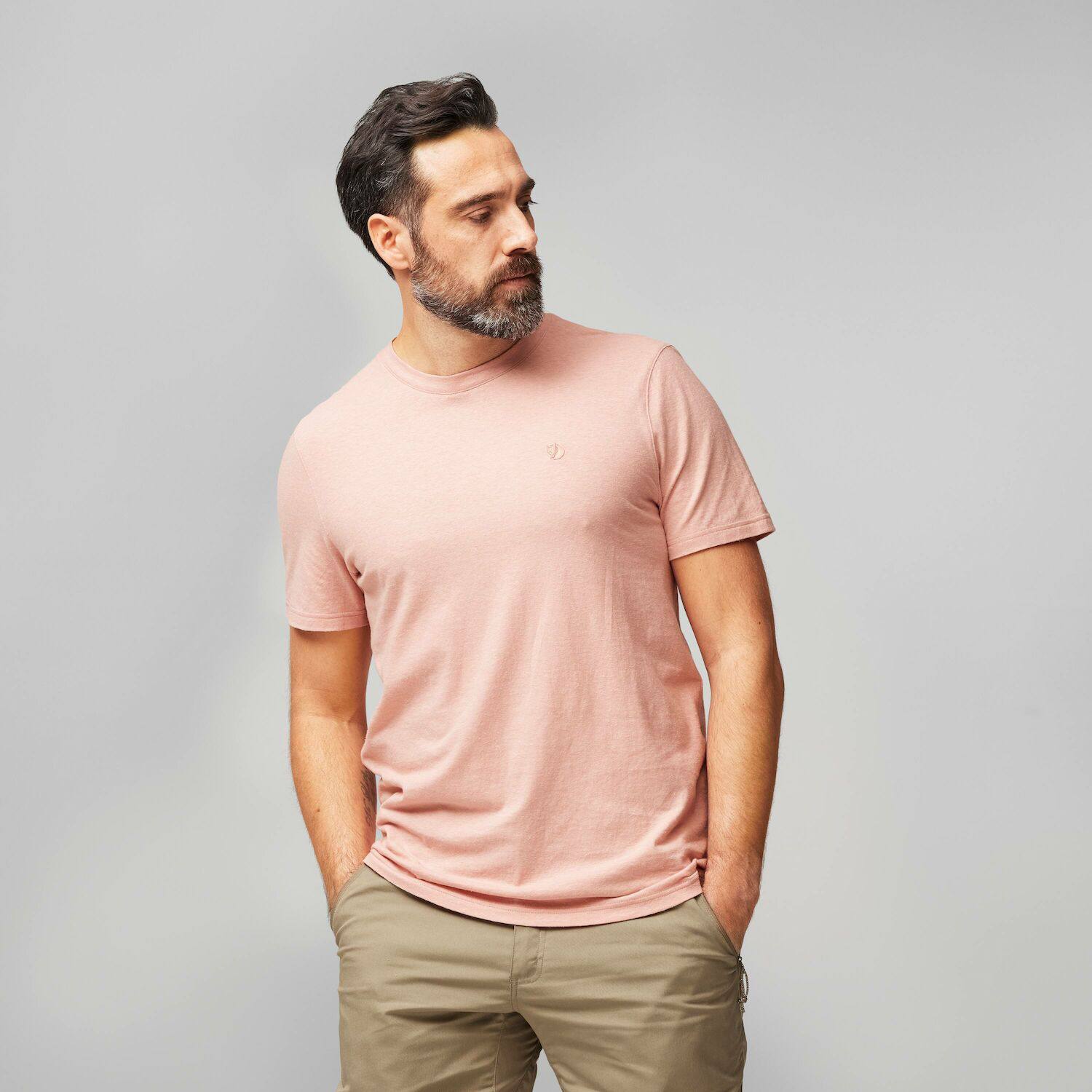 Fjällräven Men's Hemp Blend Tee Pink Rose 03