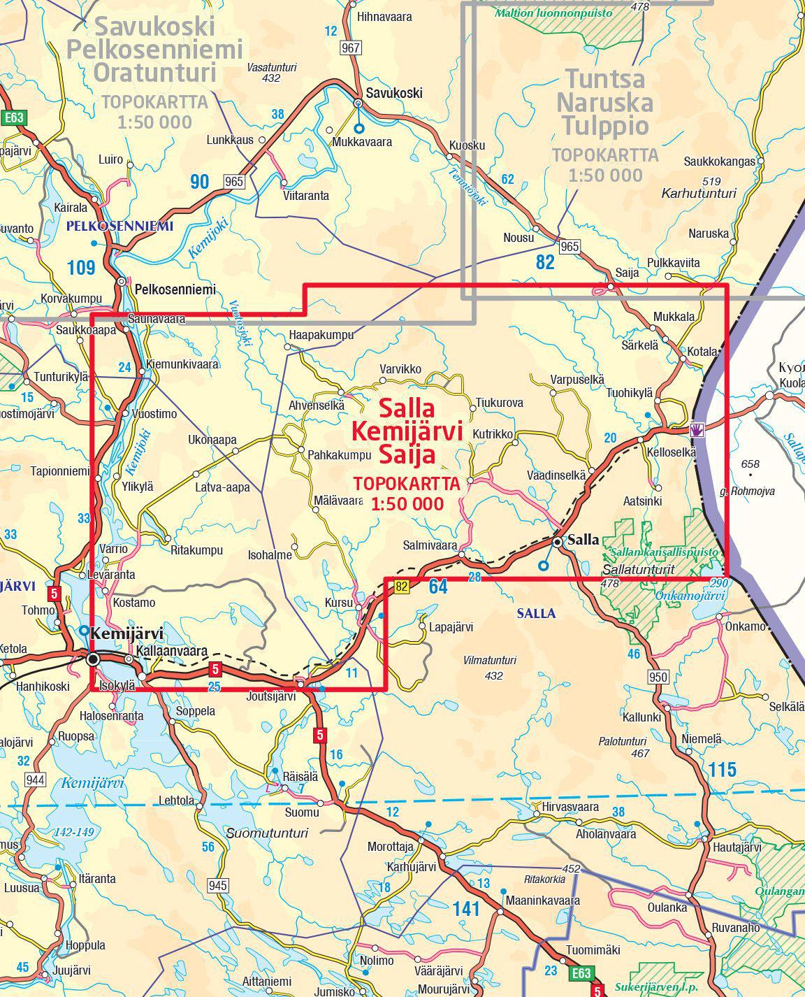 Karttakeskus Salla Kemijärvi Saija  02