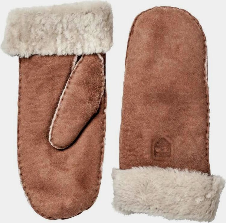Hestra Sheepskin Mitt Light brown 01