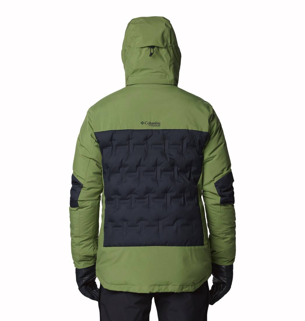 Columbia Men's Wild Card IV Down Jacket Black Green 11