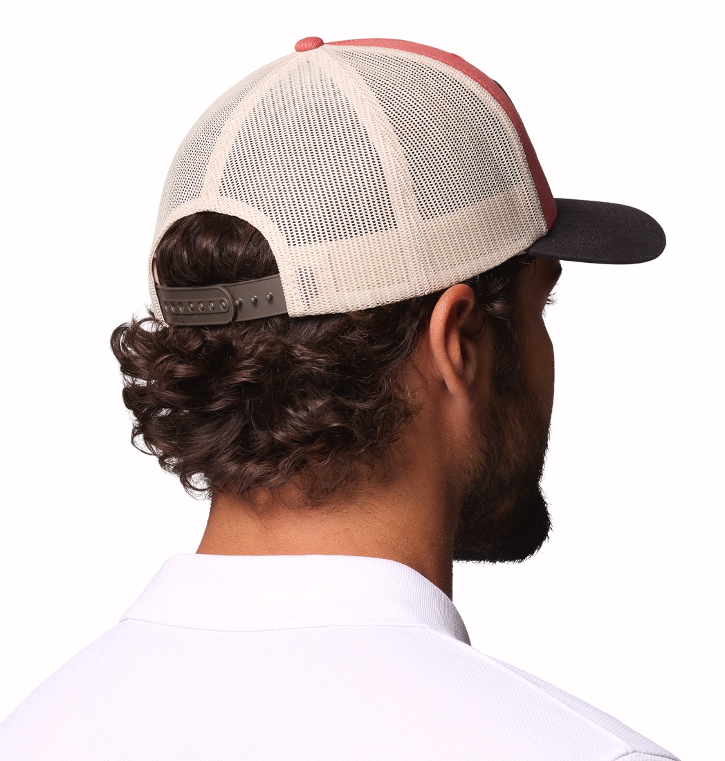 Columbia Mesh Snap Back Hat Washed Red, Heather 05