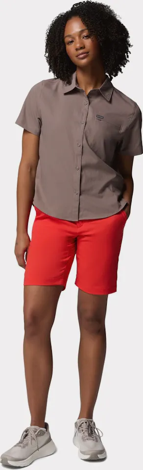 Columbia Women's Leslie Falls Long Hiking Shorts II Poppy 06