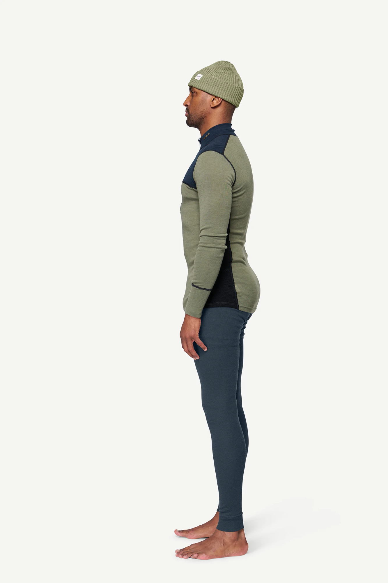 Devold Lauparen Merino 190 Zip Neck Ink/Lichen/Black 02