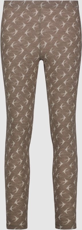 Svala Women's Merino Design Pääsky Pants Beige/Valkoinen 01