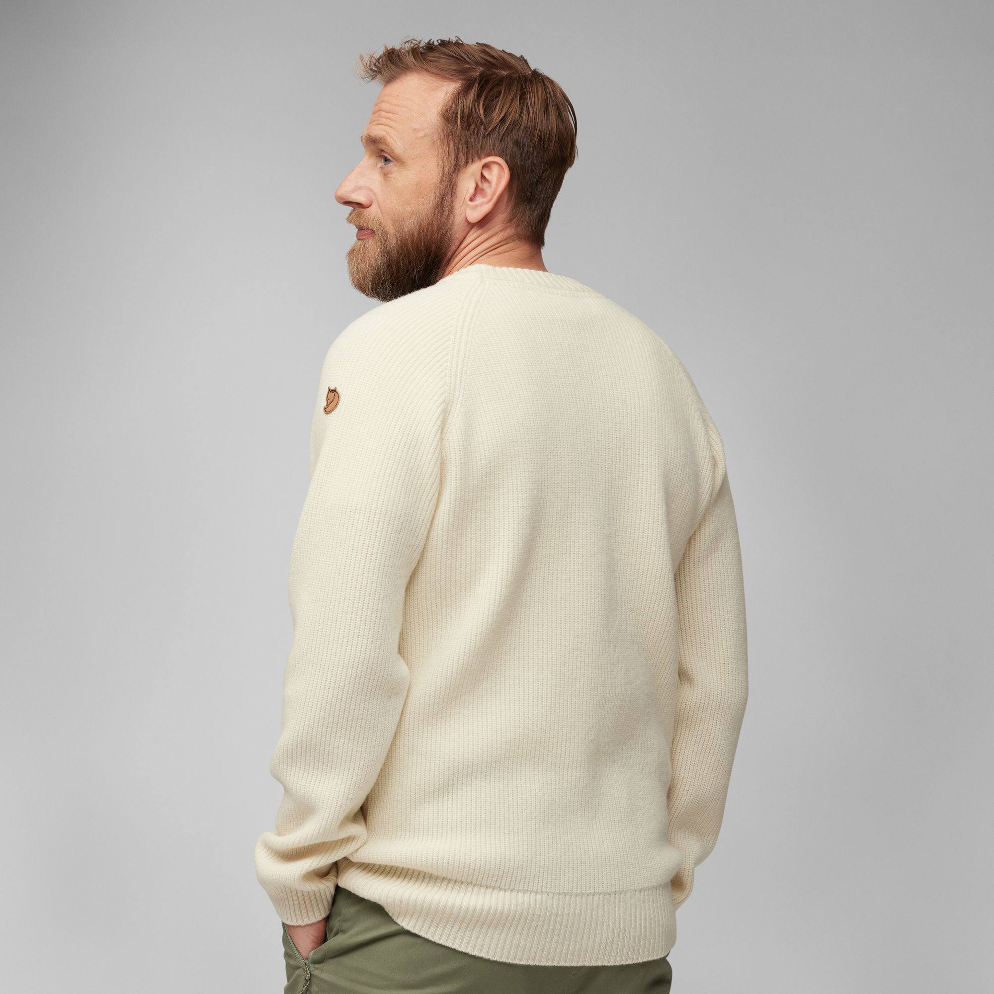 Fjällräven Men's Övik Rib Sweater Chalk 04