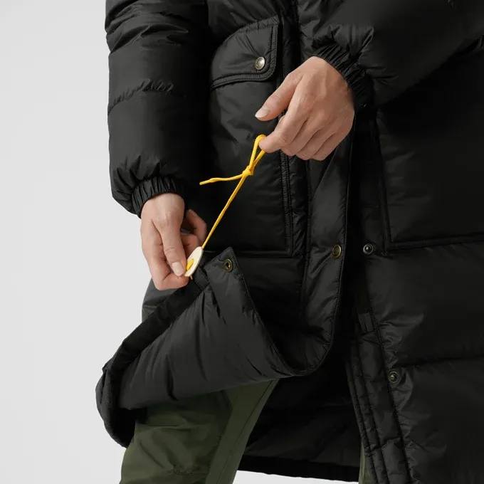 Fjällräven Women's Expedition Long Down Parka - Naisten untuvatakki Musta 10
