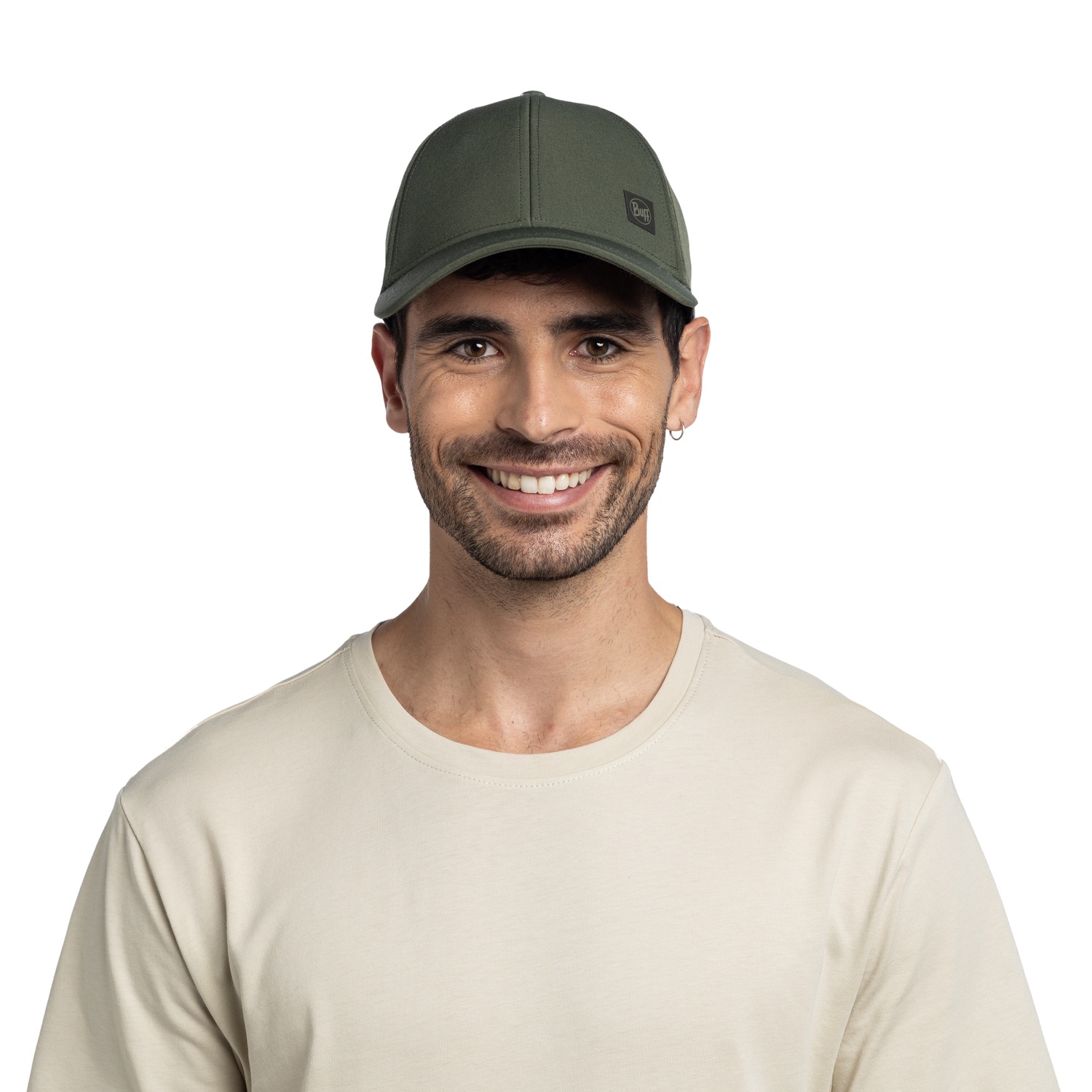 Buff Summit Cap Solid Khaki  02