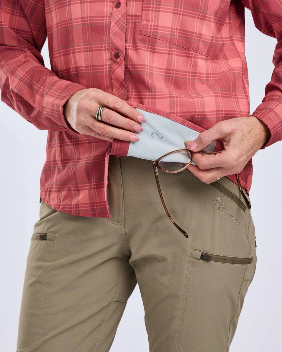 Pinewood Women's Abisko Trek Long Sleeve Shirt Lantana Pink 04