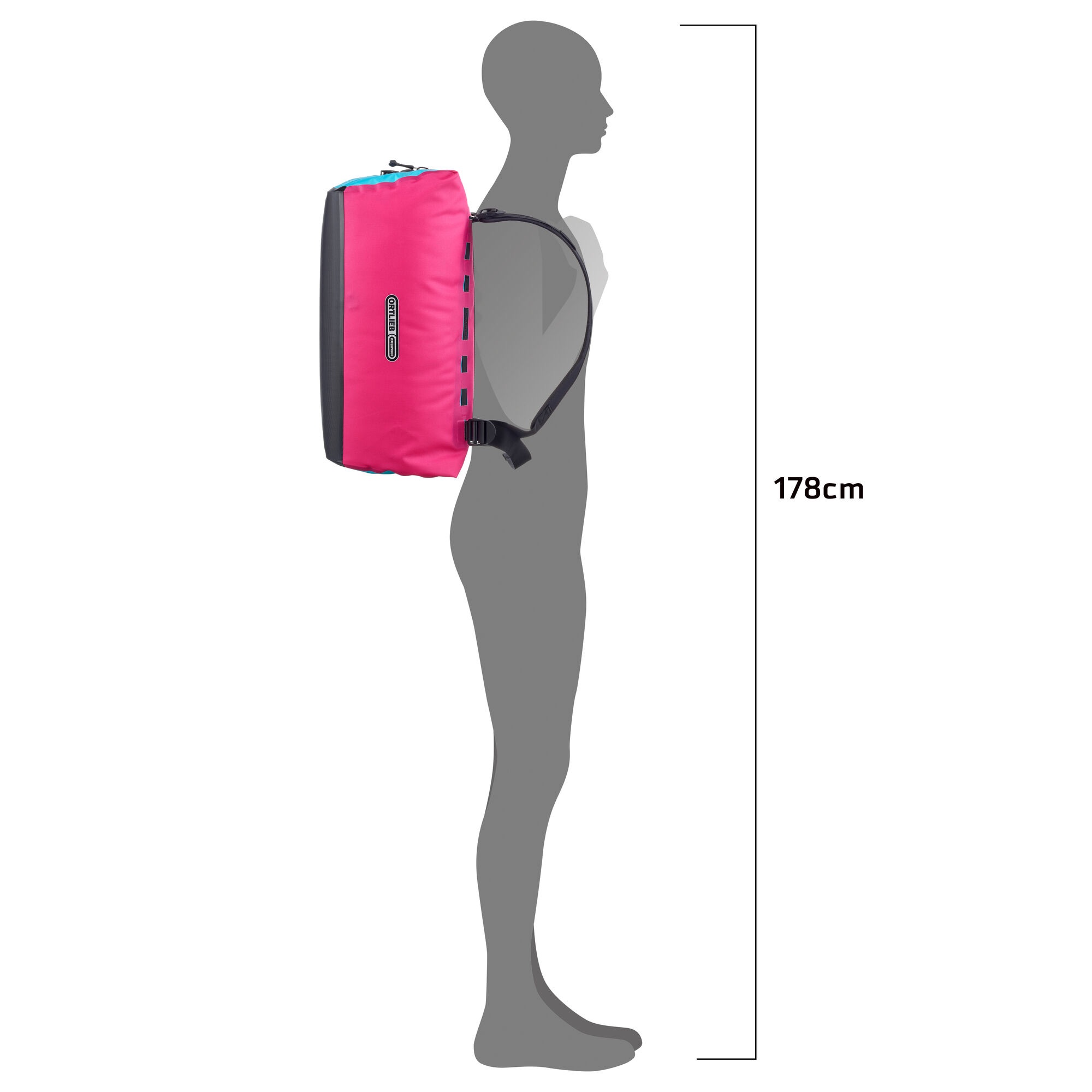 Ortlieb Duffle Lite Cyber 40L Pinkki / Sininen 09