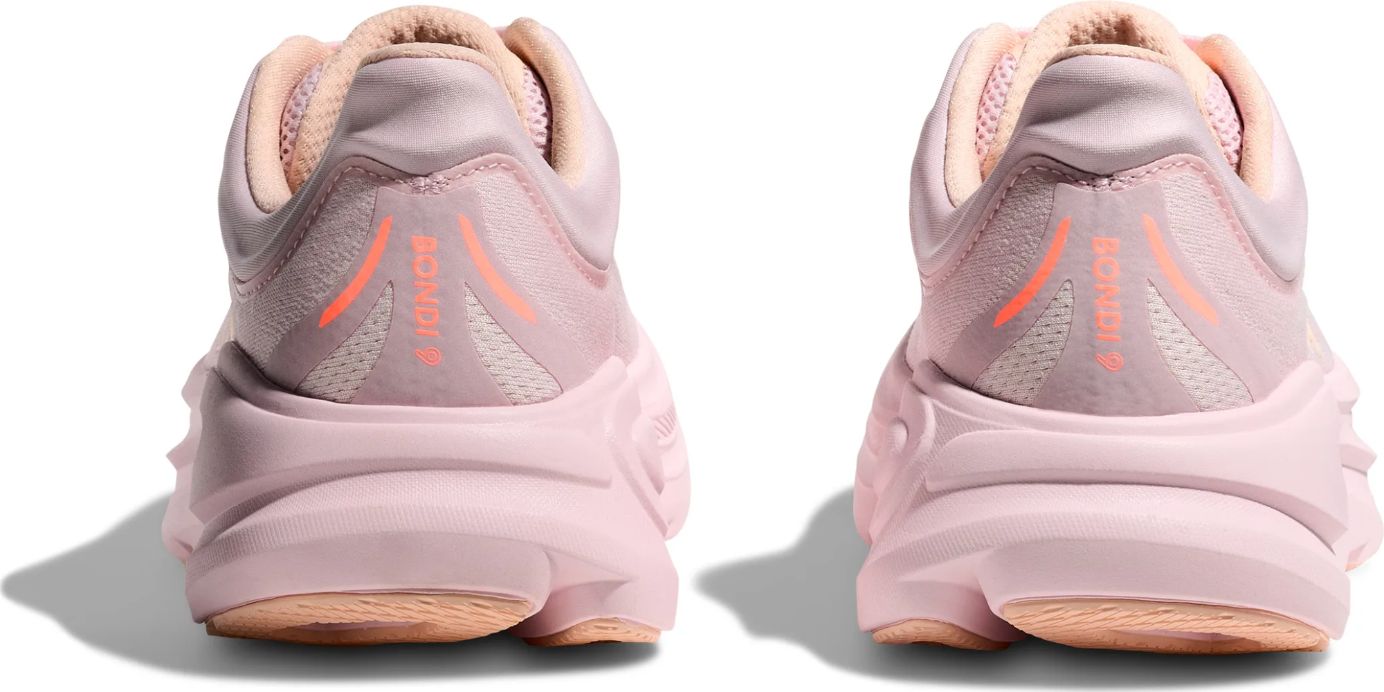 Hoka Women's Bondi 9 Lilac Cream / Tangerine Glow 05