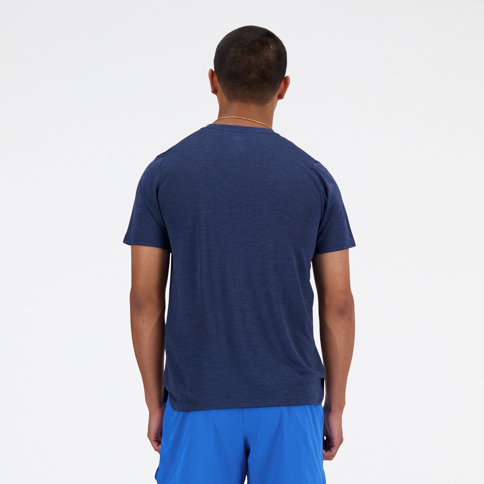 New Balance Men's Athletics Run Tee Navy 03