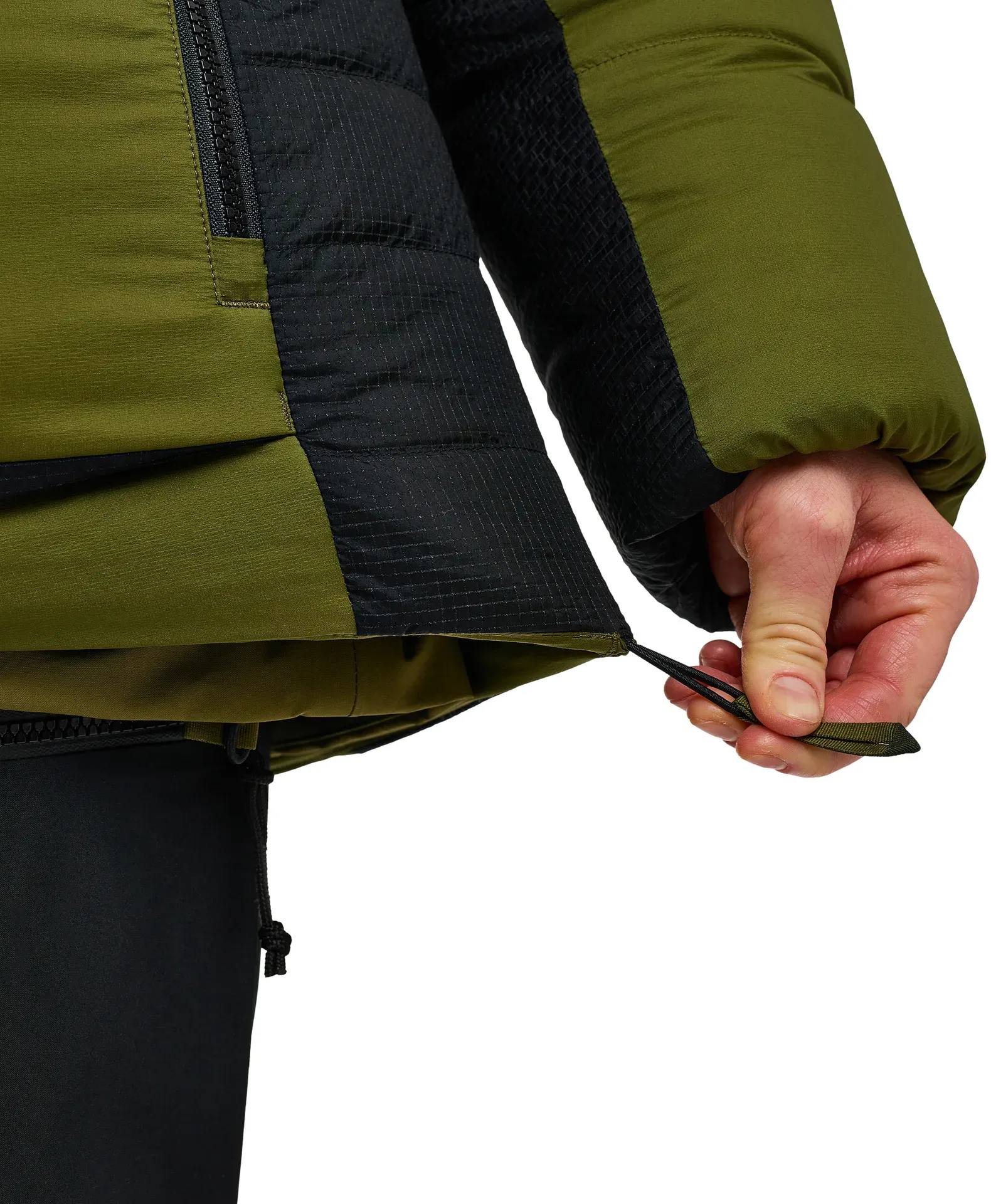 Haglöfs Women's Riksgräns Down 850 Hood Olive Green/True Black 10