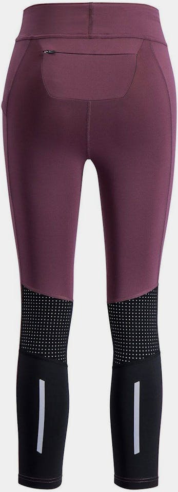 Swix Women's Pace High Waist Cropped Tights Plum 02